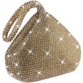 thumbnail image 2 of Women Rhinestone Crystal Evening Clutch Bag With Wristlet Wedding Prom Party Purse Handbags, 2 of 8