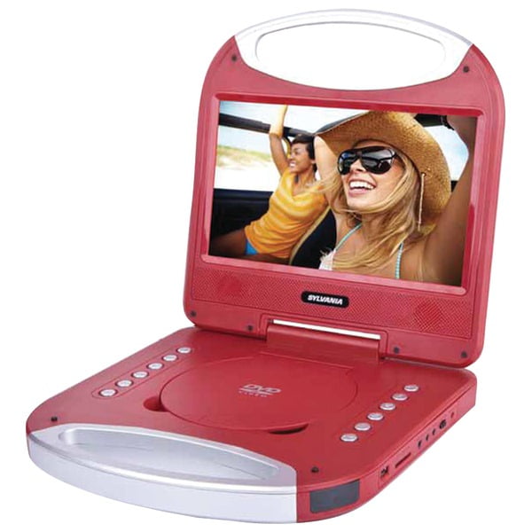 Sylvania 10" Portable DVD Player with Integrated Handle, SDVD1052Red