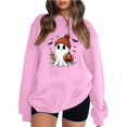 thumbnail image 2 of Halloween Crewneck Sweatshirt Women Pumpkin Coffee Shirt Cute Ghost, 2 of 5