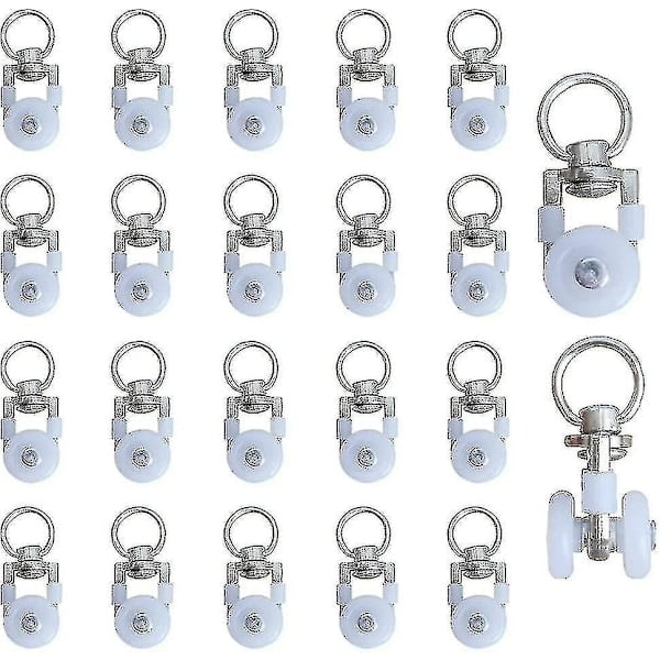 20-pack metal track rollers, curtain track, slide, curtain rollers, curtain track rollers, curtain