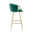 thumbnail image 3 of 26 Inch Velvet Dining Chairs, Modern Dining Chair with Golden Metal Legs, Simple Bar Stool Upholstered Dining Chairs, Accent Desk Chair Dining Room, Kitchen, Vanity, Living Room(Green,Set of 2), 3 of 10