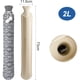thumbnail image 2 of Bolsa de agua caliente larga con fundas, bolsa de agua caliente de piel para exteriores de 2 litros, bolsa de agua caliente polar grande (gris), 2 of 5