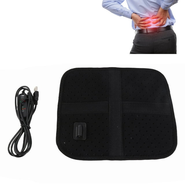 Lower Back Heating Pad, Three Levels Heated Waist Pad Adjustable Temperature Relieve Pain Safe for Home for Office