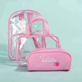 thumbnail image 2 of 3PCS Transparente PVC Mochila Set, Impermeable Jelly Rosa Daypack, Preppy Back To School & Travel Bag, Estuche Para Lápices, Bolsa De Mano, 2 of 4
