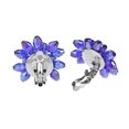thumbnail image 4 of Dazzling Purple Chrysanthemum Floral Crystal Clip On Earrings, 4 of 5