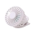 thumbnail image 3 of Ventilador personal con tapa de clip, 3 velocidades, pequeño, ligero, USB, portátil Blanco, 3 of 9