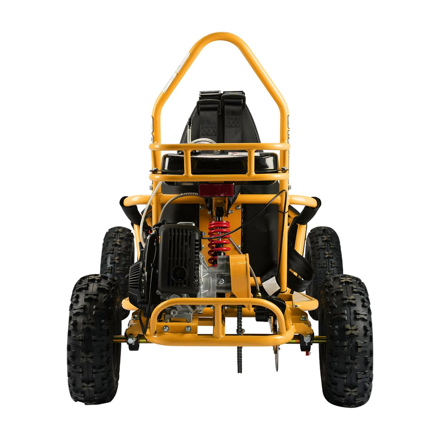SYX MOTO GK-49A 50cc 4 Stroke Gas Powered Kids Ride on 1-Seater Go Kart, School Bus Yellow
