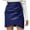 Blue, variant on Idoravan Women's Basic Versatile Skirt Womens Fashion Solid Color Dress High Waist Sexy Pack Hip Skirt Irregular Wrinkles Design Skirt