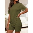 thumbnail image 7 of PRETTYGARDEN Women's Two Piece Matching Lounge Sets Summer Casual Tops Short Sleeve Shirts Shorts Travel Airport Outfits, 7 of 7