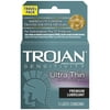 Trojan Ultra Thin Lubricated Condoms, 3ct Travel Pack