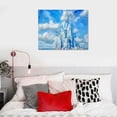 thumbnail image 4 of Nawypu  Canvas Wall Art Colorful abstract acrylic painting Wall Art Modern Art on Blue Background Picture Painting for Living Room Bedroom and Office Home Kitchen, 4 of 4