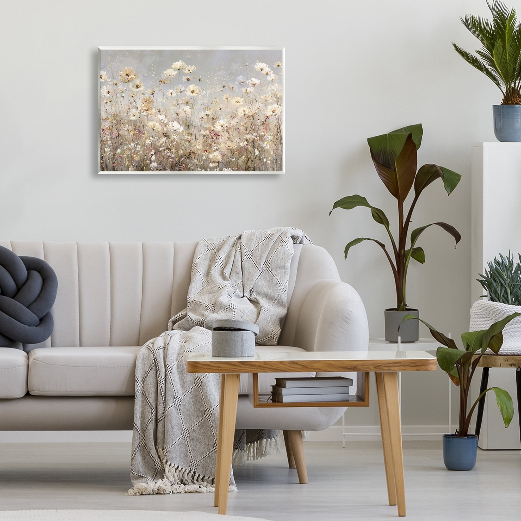 Stupell Industries White Daisy Clusters Meadow Wall Plaque Art, design by Jacky Ngan