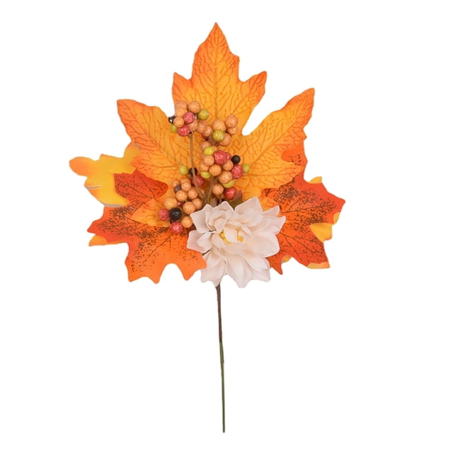 Accesorios de complemento de Halloween Decoración de festival de calabaza de simulación de hoja de arce Wmkox8yii fhajkh3580