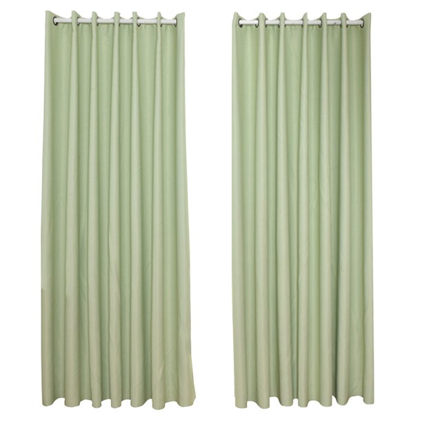 2 cortinas decorativas opacas de moda, elegantes cortinas para ventana, para el hogar, sala de estar y dormitorio, color verde claro (213 x 132 cm, instalación perforada).