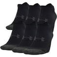 thumbnail image 4 of Under Armour Adult Performance Tech No Show Socks, 6-Pairs, Black, Shoe Size: Mens 4-8.5, Womens 7-10.5, 4 of 4