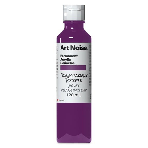 Tri-Art Art Noise Permanent Acrylic Gouache - Transparent Purple, 120 ml, Bottle