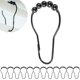 thumbnail image 1 of Anillos para cortina de ducha NQ juego de 12 metal Negro 7 x 3,9 cm, 1 of 5