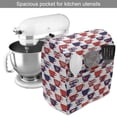 thumbnail image 2 of London Stand Mixer Cover, Tea Party Theme Flag Pattern Cups Traditional Drink Independence Day, Kitchen Appliance Organizer Bag Cover with Pockets, 5 Quarts, Vermilion Navy Blue, by Ambesonne, 2 of 4