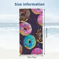 thumbnail image 3 of PHYHOO  Colorful Donuts Beach Towel for Adults Kids Microfiber Lightweight Swimming Pool Towels Quick Dry Absorbent Sand Free Large Oversized Bath Towel 30x60in, 3 of 8