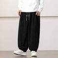 thumbnail image 4 of YUELONGHU Adult Men Casual Pants Cargo Pants for Men Black Work 2026 Men's Autumn Winter Corduroy Casual Pants Loose Wide Leg Trend Pants Large Size, 4 of 9