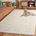 thumbnail image 3 of SAFAVIEH Natura Leslie Geometric Area Rug, Ivory, 6' x 6' Square, 3 of 8