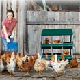 thumbnail image 3 of Nesting Boxes for Chickens, 6 Hole Chicken Nesting Boxes with legs, Chicken Laying Box with Lid Cover, Roll Away Nest Box for Chicken Coop to Protect Eggs, Red, 3 of 9
