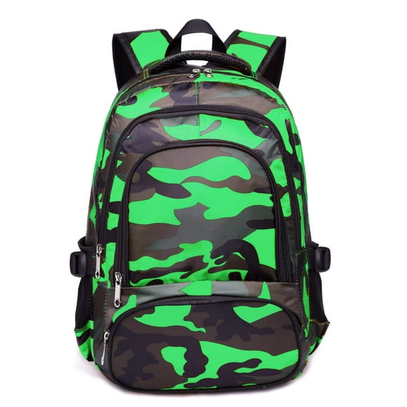 BLUEFAIRY Camo Backpacks for Kids Elementary School Bags Kindergarten Primary Book Bags for School Waterproof Durable Lightweight Washes Well for Hiking Travel (Camo Green)