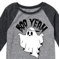 thumbnail image 3 of Instant Message - Scary Cool Ghost Boo Yeah - Toddler & Youth Raglan Graphic T-Shirt, 3 of 5
