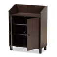 thumbnail image 3 of Baxton Studio Rossin Modern and Contemporary Dark Brown Finished Wood 2-Door Entryway Shoe Storage Cabinet, 3 of 11