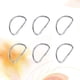 thumbnail image 1 of Raindrops 100Ud D Buckle Semi Circular En Metal Plateado Para Bolsos Y Cinturones DIY, 1 of 8