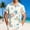 Sky Blue, variant on COSFO Beach Button Up Shirt Men Short Sleeve Hawaiian Tops Tropical Collared Loose Fit with Pocket Men Shirts