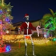 thumbnail image 6 of 12 ft Giant Sized Skeleton Costume Set Christmas Santa Suit and Hat Inflatable Christmas Candy Cane for Garden Lawn Indoor Outdoor Props Decor (Skeleton Not Included), 6 of 6