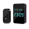 thumbnail image 2 of Accessoires de Bureau Qwtwty Sonnette Sans Fil Auto-Générante Humidité/horloge Sonnette Intégrée Sans Fil Appelant Intelligent, Étanche IP44, 2 of 8