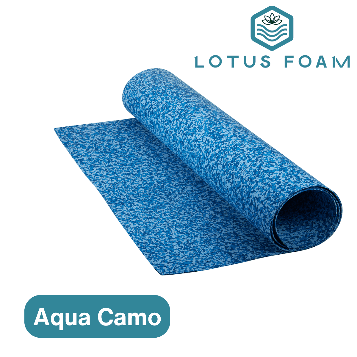 LotusFoam EVA Foam Sheet 3mm – 44"x 85" Craft Foam for Cosplay, Costumes & DIY, High Density 130 kg/m3, Heat Shapeable, Paintable, 35 Colors(Aqua Camo)