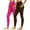 Hot Pink+Brown, variant on GERsome 2 Pack Leggings for Women High Waisted Full Length Tummy Control Yoga Pants with Pockets Workout Cycling Tights S-3XL