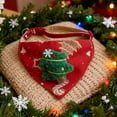 thumbnail image 2 of Foulard de Noël pour Animaux de Compagnie Collier Mignon Chats et Chiens Accessoires de Noël Bandana Triangle Réglable, 2 of 8