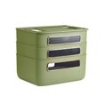thumbnail image 1 of Caja de almacenamiento para enrutador diseño desmontable con múltiples orificios Caja de gestión de cables anticaída de plástico verde 3 capas Ticfox, 1 of 7