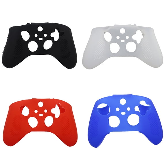 Anti-Slip Silicone Protective Controller Cover Skin for XBOX Series X/S in 4 Colors (Transparent, Red, Blue, Black)