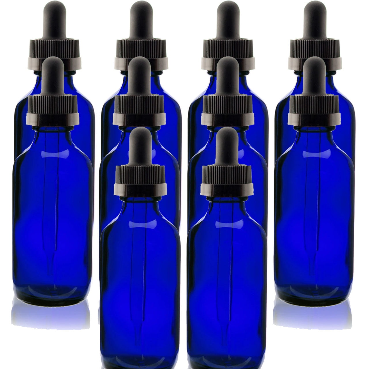 Cobalt Blue 2oz Dropper Bottle (60ml) Pack of 10 Glass Tincture