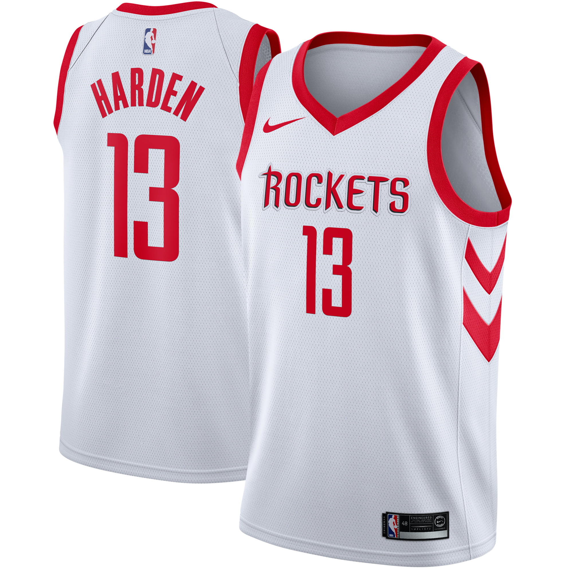 James Harden Houston Rockets Nike Swingman Jersey White - Association Edition - Walmart.com