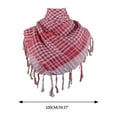 thumbnail image 3 of Apooke Colorblock Houndstooth Pattern Shemagh Scarf with Tassels Desert Scarves Arabian Shawl Wrap Neckerchief Neck Head Wrap, 3 of 20