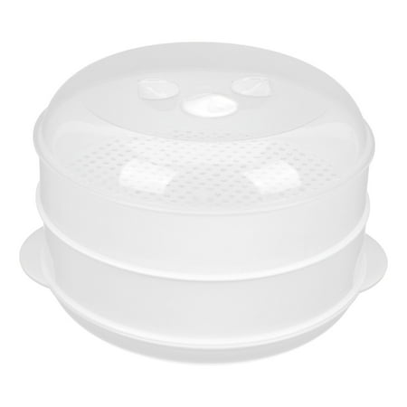

FRCOLOR Microwave Steamer Double Layer Plastic Steamer Household Food Vegetable Steamer