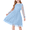Light Blue, variant on Arshiner Girls Mesh Dress Long Sleeve Tulle Sparkle Glitter Polka Dot Party Holiday Dresses Kids Clothes