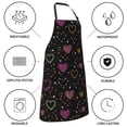 thumbnail image 5 of Kdxio Heart and Stars Apron with Pockets Adjustable Kitchen Aprons for Men Women Waterproof Aprons for Cooking,Drawing,Crafting, Baking Household Cleaning, 5 of 8