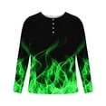 thumbnail image 4 of Shirts for Men Casual Fire Graphics Tees Fashion 3D Digital Printing Tops Muscle Henley Shirt Classic Button Long Sleeve Fall T Shirts, 4 of 4
