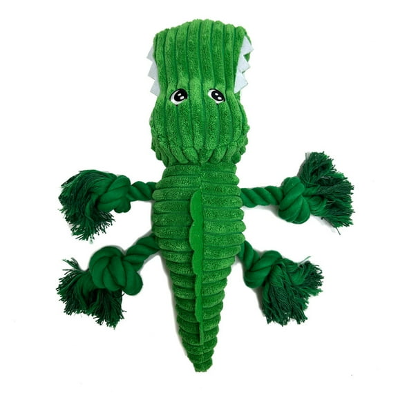 Vibrant Life Squeaky & Plush Dog Toy,Green Cozy Buddy Alligator