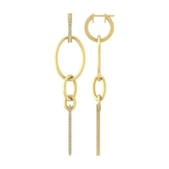 ARAIYA FINE JEWELRY 14K Yellow Gold Diamond Dangle Earrings (1/2 cttw, I2-I3 Clarity, I-J Color)