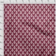 thumbnail image 4 of oneOone Cotton Cambric Red Fabric Block Craft Projects Decor Fabric Printed By The Yard 56 Inch Wide, 4 of 5