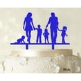 thumbnail image 1 of Personalized Family Cake Topper Custom Silhouette Wedding Cake Topper Cake Decorations Option Available 6-7 Inches Wide, 1 of 1