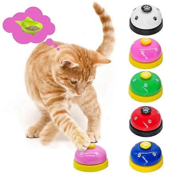 Juguete de entrenamiento para mascotas llamado Cena, timbre de entrenamiento para gatos, juguetes para perros para cachorros, gatos, mascotas, llamada, recordatorio de alimentación